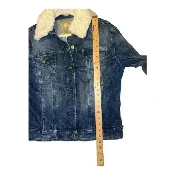 Michael Kors Womens‎ Faux Fur Jean Jacket, Small - Image 7