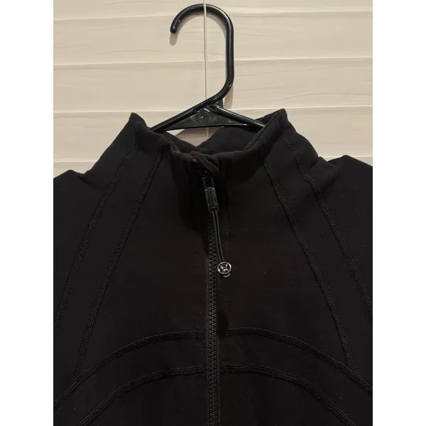 Lululemon Define Jacket Womens 10 Black Full Zip Embroidered Logo - Image 2