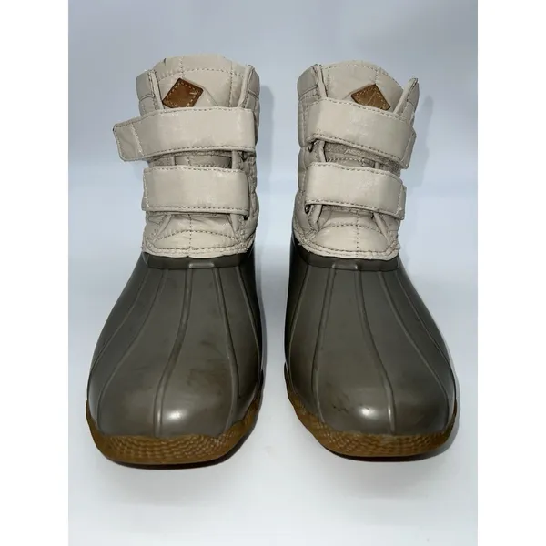 Sperry Beige Upper/Putty Rubber Women's Saltwater Jetty Duck Boots Size 9 - Image 4