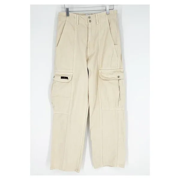 Urban Outfitters BDG Wide Leg Cargo‎ Pants Women's Size 28 Yellow Streetwear - Image 2