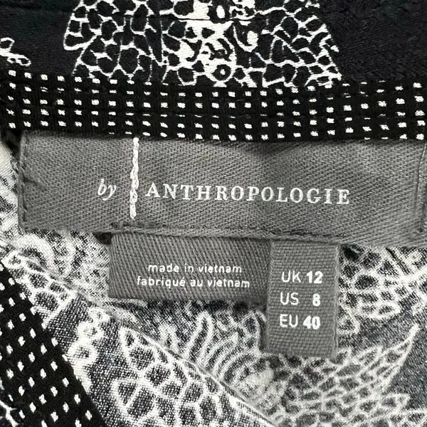 Anthropologie Bias Satin Midi Skirt 8 Black Floral Romantic Fairy Whimsygoth NEW - Image 10