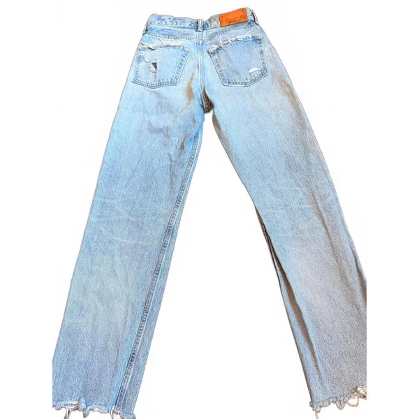 Moussy Light Blue Distressed Denim Jeans Size 24 - Image 5