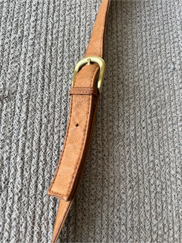 Vintage 90s Cabin Creek Tan Tooled Leather Studded Purse - Image 8
