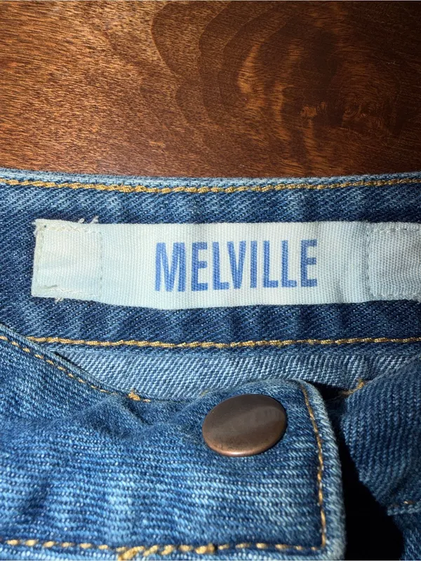 Brandy Melville Denim Button-Front A-Line Skirt - size 25 - Image 4