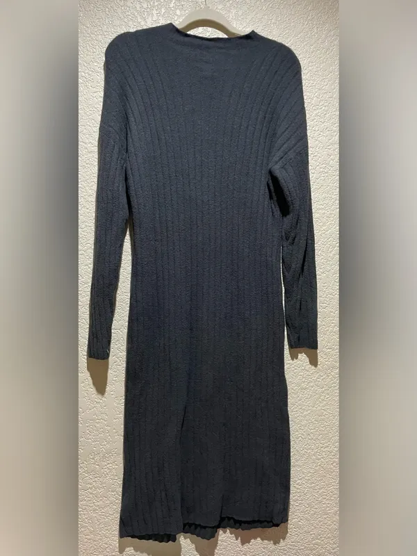 aerie Ribbed Knit Midi Sweater Dress in Grey Size M - Image 5