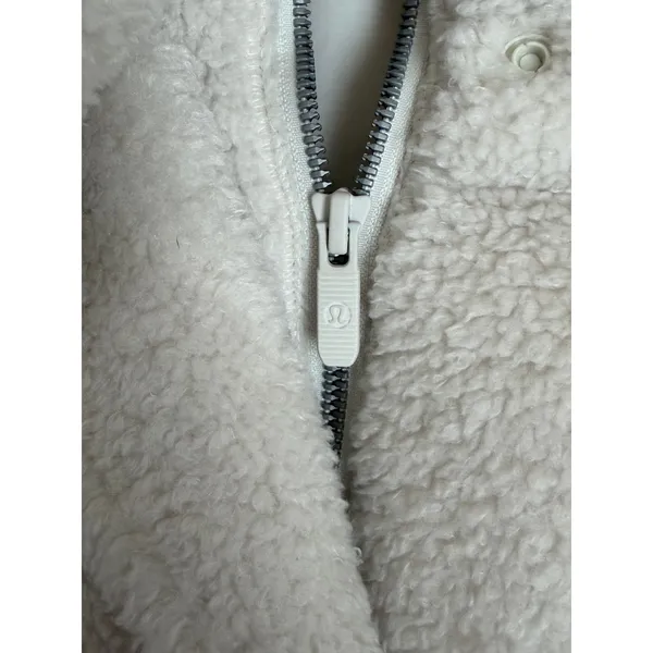 Lululemon Wunder Puff Down Coat 2025 Women 4 White Fleece Quilted Puffer - Image 8