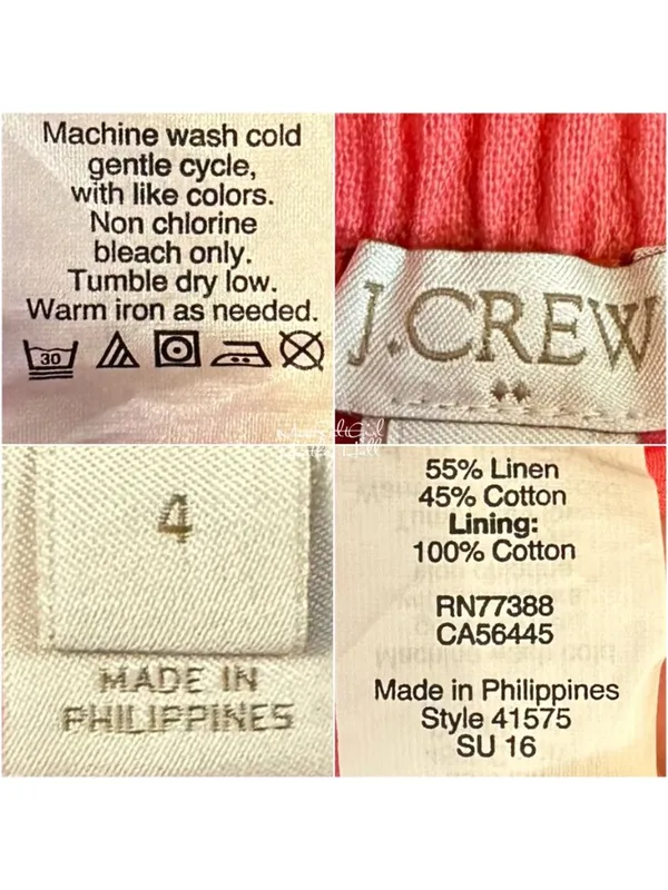 J. Crew Factory Ruffle Top Linen Shirt Size 4 - Image 3