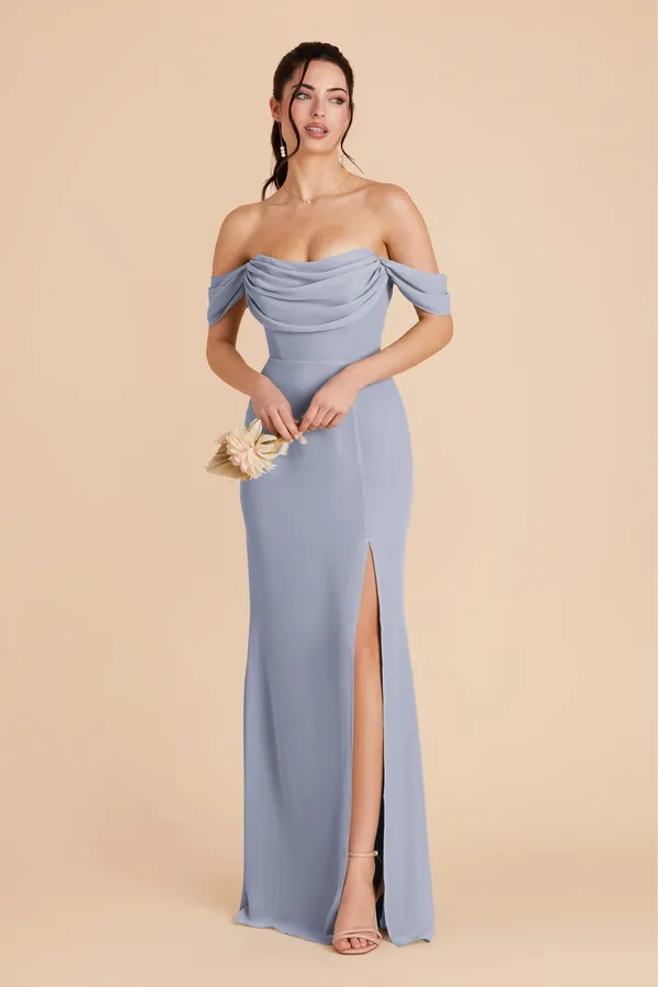 Birdie Grey Mira dress chiffon dusty blue - Image 8