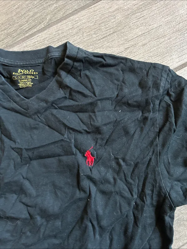 Polo by Ralph Lauren Black Short Sleeve Tee with Red Pony Logo - Image 3