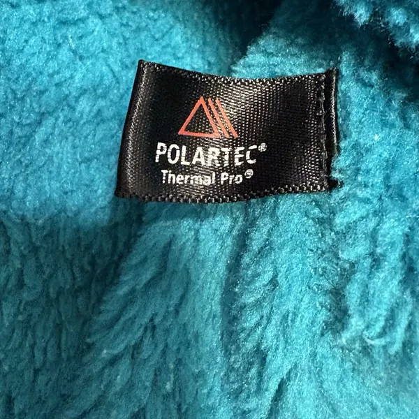 Patagonia Women's Teal Blue Magenta Hooded Snap Retool Fleece Pullover Sz Medium - Image 5