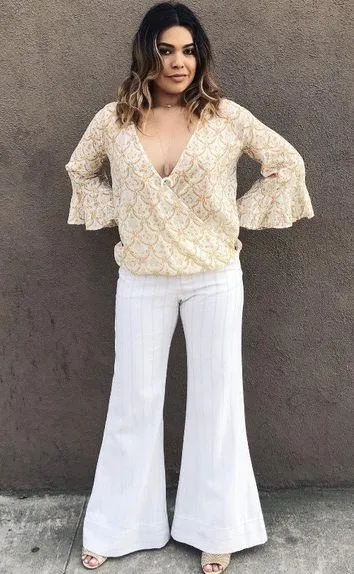 Lucca Couture Isla White Wide Leg Pants - Image 7