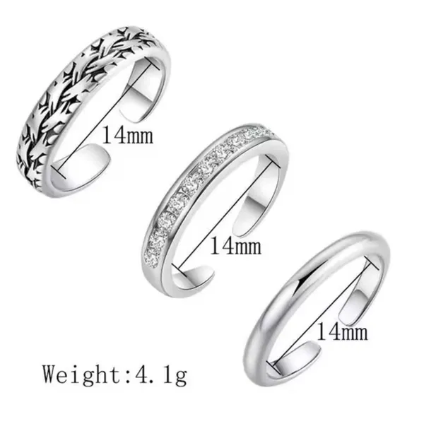 NEW White Gold Filled Adjustable Toe Pinky Midi Finger Simulated‎ Diamond Ring - Image 6