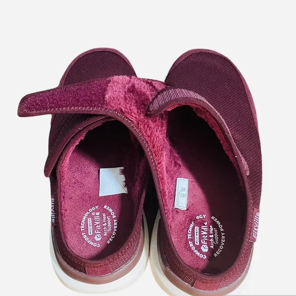 FitVille Women's Recovery Winter Slippers‎ Orthopedic Fleece Lining Clogs Marca - Image 6