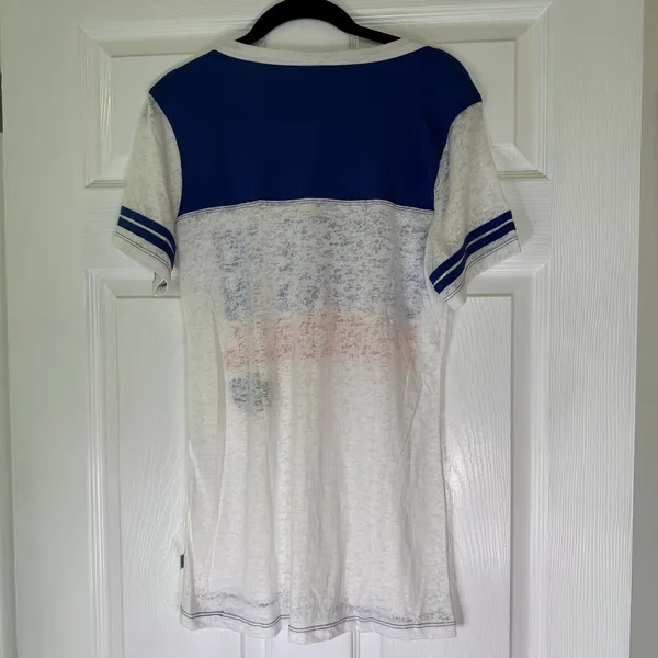 Florida Gators Junior L Burnout Football Tee Soffe NWT White Royal - Image 4