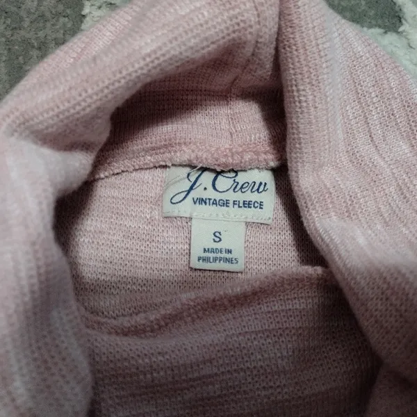 J Crew Medium Tunic Sweater Vintage Fleece Turtleneck - Image 2