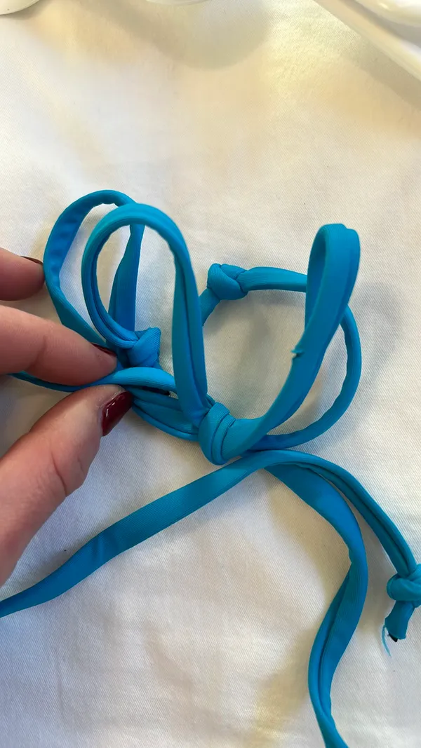 Skims Strappy Blue Bikini Top - Image 3