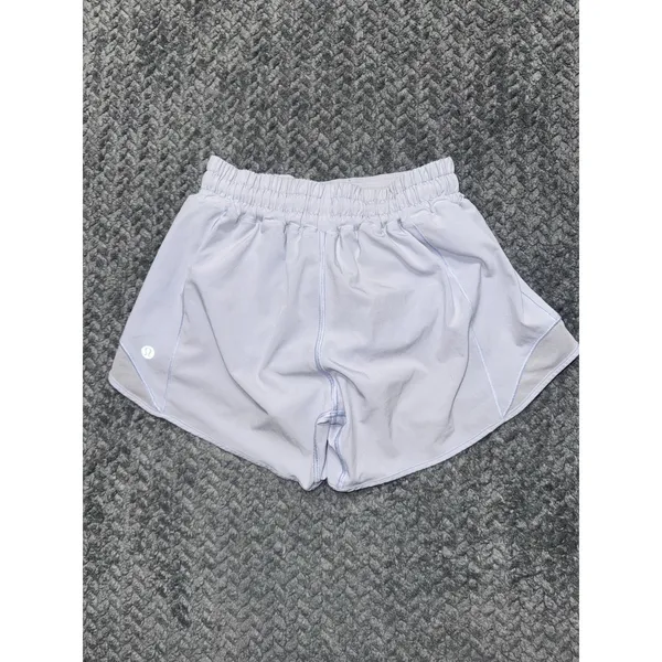 LULULEMON Women's Speed Up Shorts Serene Blue stretch Black Size 2 - Image 3