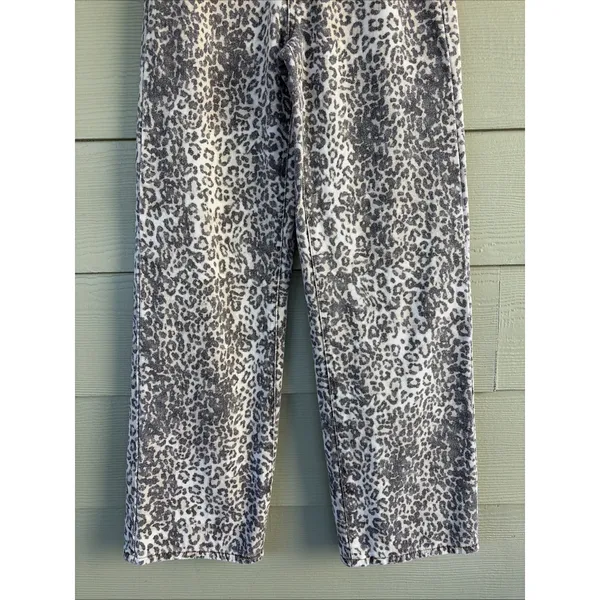 Lioness Leopard Cheetah Animal Print Denim 100% Cotton Jeans Pants Womens XS - Image 4