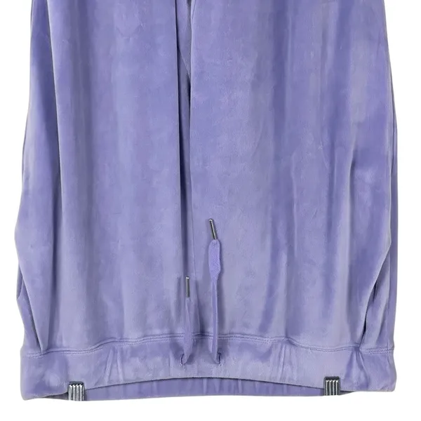 Juicy Couture Forever 21 Velour Rhinestone Logo Joggers Purple Y2K Bling Size L - Image 4