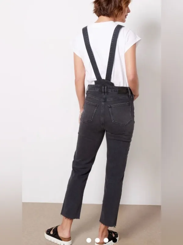 NWT PAIGE Black Washed Denim Overalls - Image 2