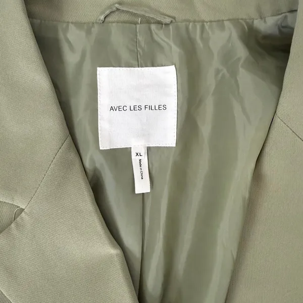Avec Les Filles green cropped blazer - Size XL - Image 4