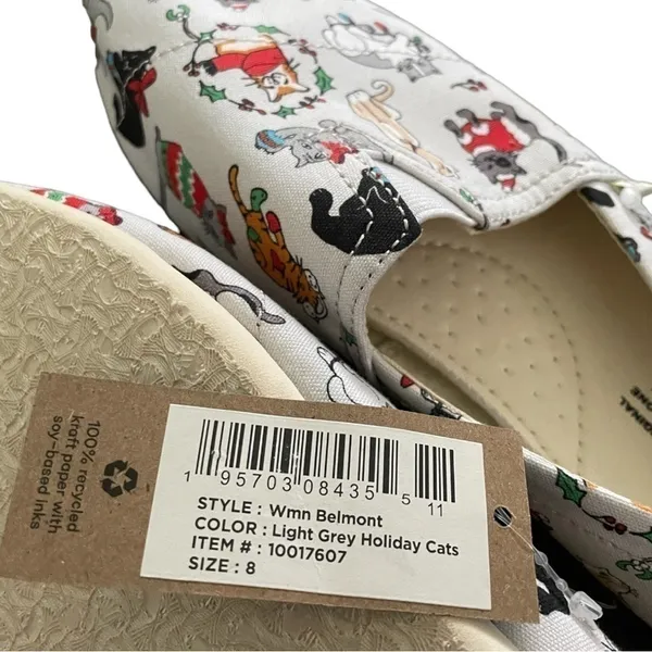 Toms Christmas Cats Shoes 8 - Image 5