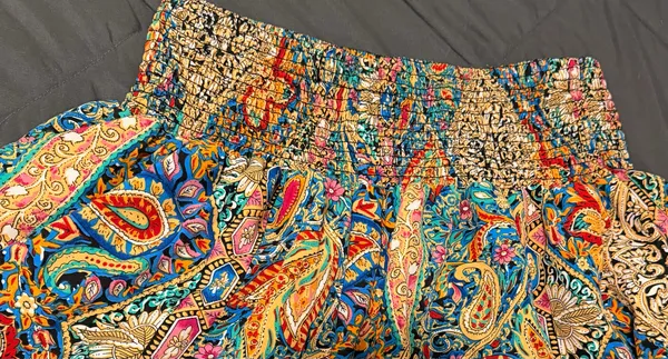 Set of 2 SHEIN CURVE Paisley Printed Flounced Layered Shorts Size 1XL - Image 4