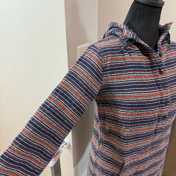 Burton Women's Colorful Stripe Serape Popover Sweatshirt Hoodie Half Button XS‎ - Image 3