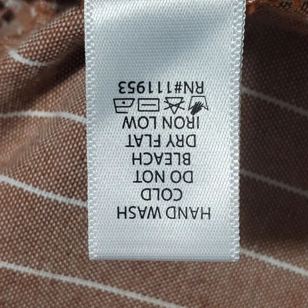 Active USA Brown and white Striped print‎ Romper Size L - Image 8