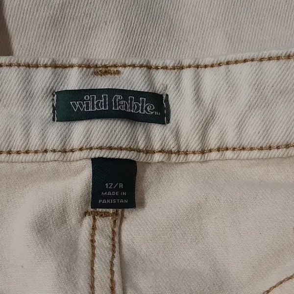 Wild Fable Shorts Women's Size 12 Beige High Waist Cuffed Casual Summer Denim - Image 7