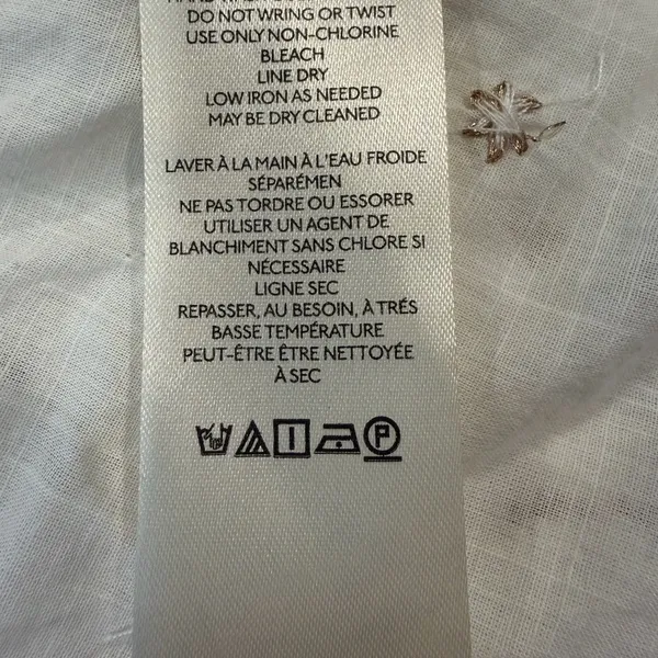 NWT Anthropologie Ivory‎ Beaded Embroidered Reversible Cotton Tank Top Babydoll - Image 7
