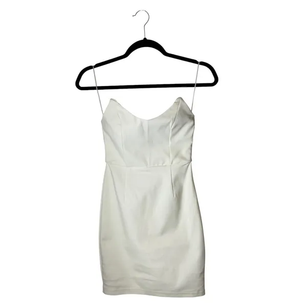 Superdown Stevie‎ Mini Dress Womens XS White Strapless Boned Party Cocktail - Image 2