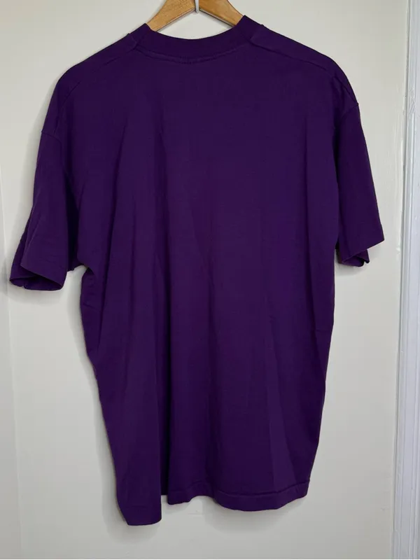 Vintage 80s Best Fruit of the Loom T Shirt Rocking Horse Adult Size XXL Purple - Image 6