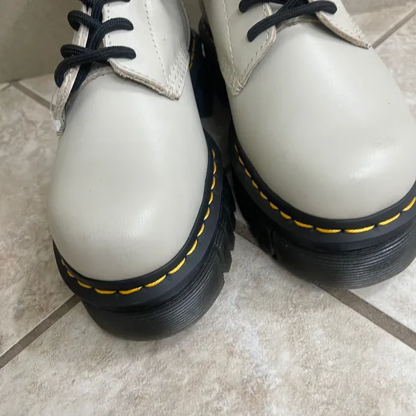 Dr. Martens Audrick 8-Eye Boot cobblestone used 1X Leather Platform US 7 womens - Image 5