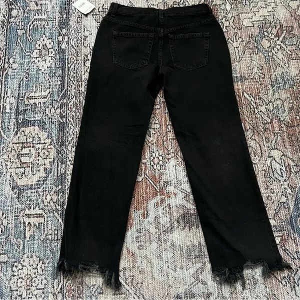 Free People We The Free‎ Maggie Jeans NWT Midrise Straight Size 26 Washed Black - Image 11