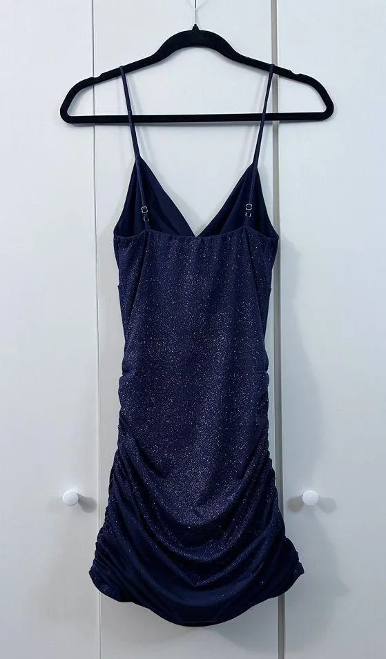 Lucy in the Sky Talia Front Twist Mini Dress - Navy - S - Image 7
