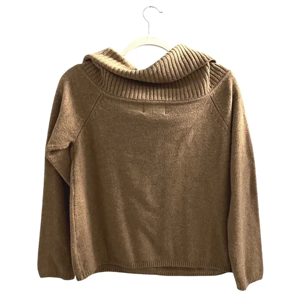 Old Navy Women's Tan Cowl Neck Sweater Long Sleeve Knit Size‎ L - Image 3
