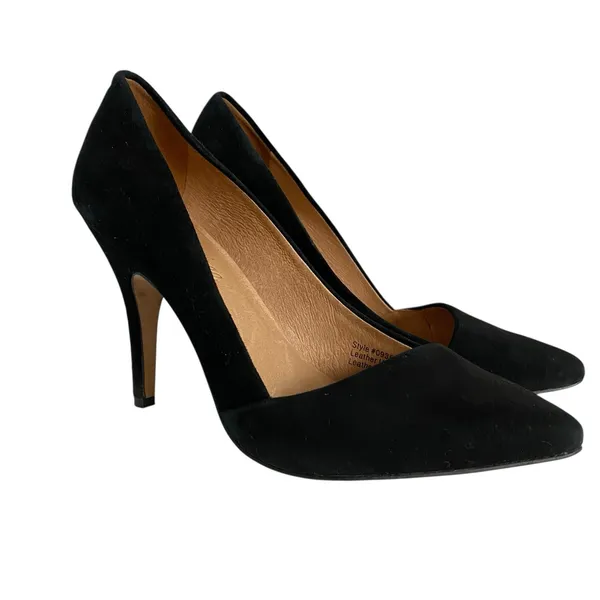 Madewell Mira Suede Leather Heel Pumps Sz 6.5 Slip On Pointed Toe‎ Career Work - Image 2