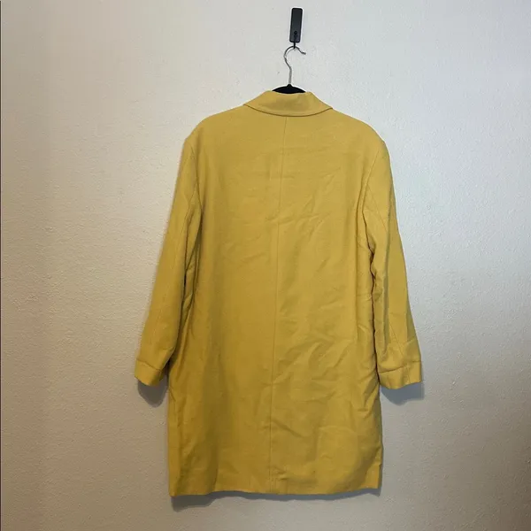 OLSEN COLLECTION Wool Coat‎ Golden Yellow Size 4 - Image 5