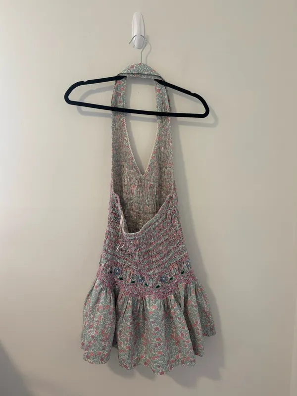 Free People Flirty Florals Smocked Mini Dress - Image 3