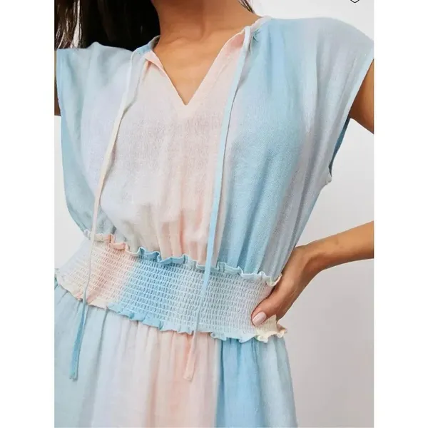 Rails Ashlyn sunset gradient smocked waist dress size small - Image 2