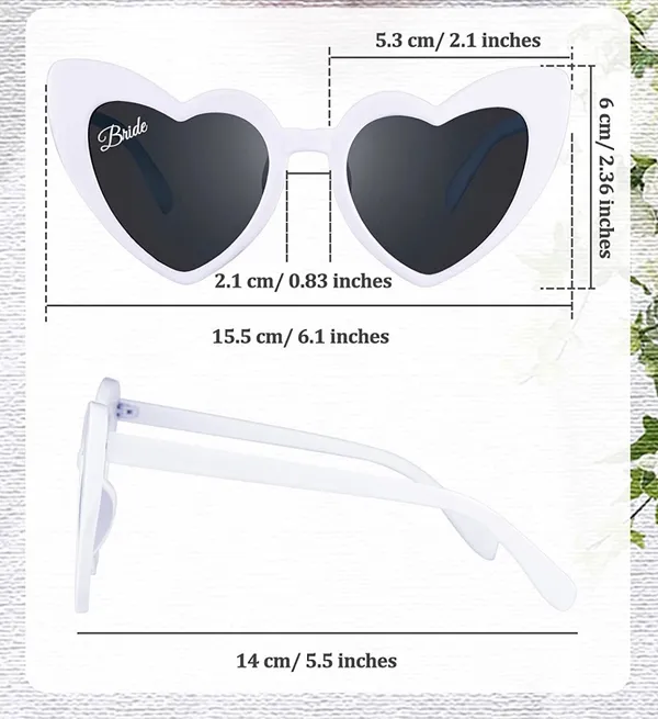 Babe Heart Sunglasses Black - Image 3