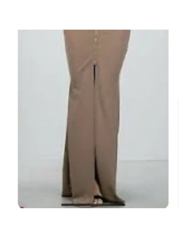 Mocha Maxi Long Slit Dress - Image 2
