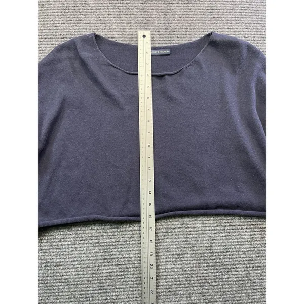 Brandy Melville Sweater Women One Size Blue Roll Neck Cropped Long Sleeve Cotton - Image 5