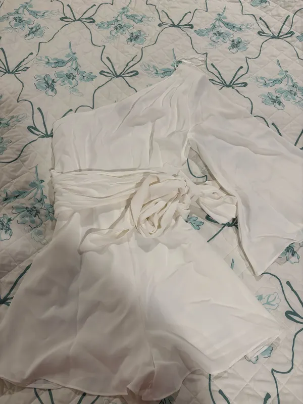 DO+BE White One Sleeve Romper - Image 2