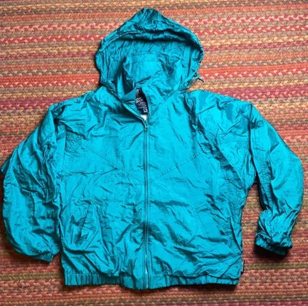 🔥 VINTAGE TEAL WINDBREAKER SKI JACKET Green - Image 2