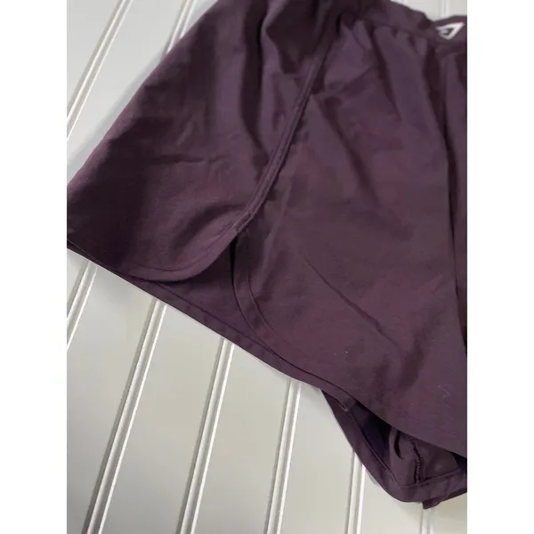 Gymshark Womens Training Shorts Purple Plum Elastic Waist Pockets Size L - Image 3