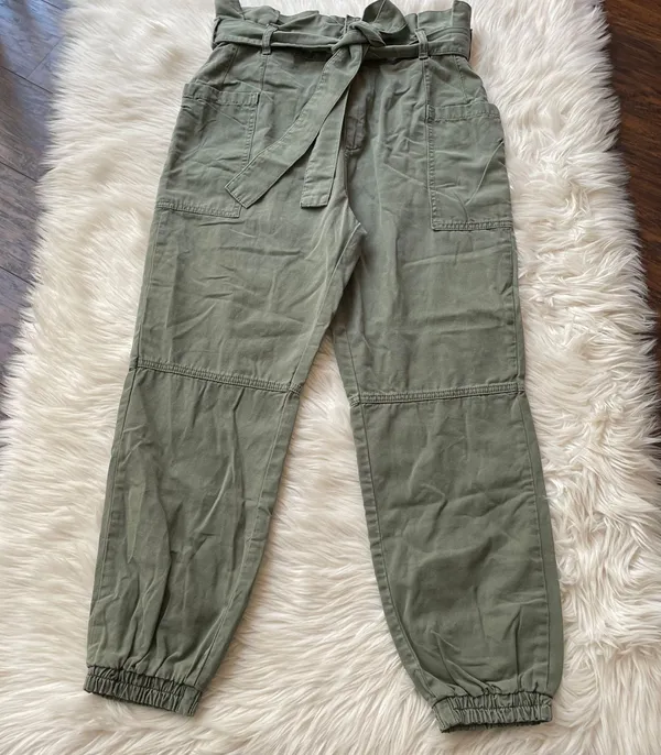 Joe's Jeans Olive Green Paperbag Utility Jogger Pants - Image 3