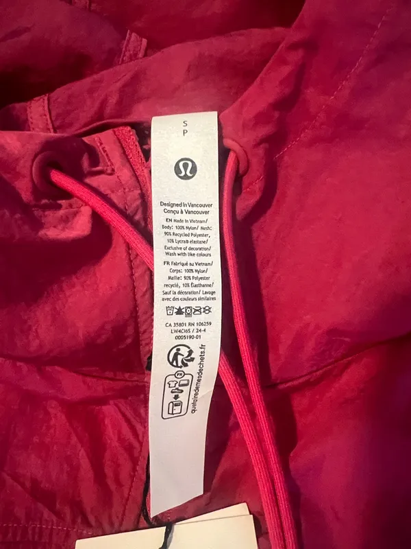 lululemon athletica Drawstring Water-Resistant Hooded Jacket in passionate - Image 6
