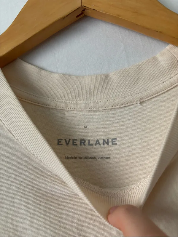 Everlane Cream Sleeveless Midi Tank Dress - Image 2